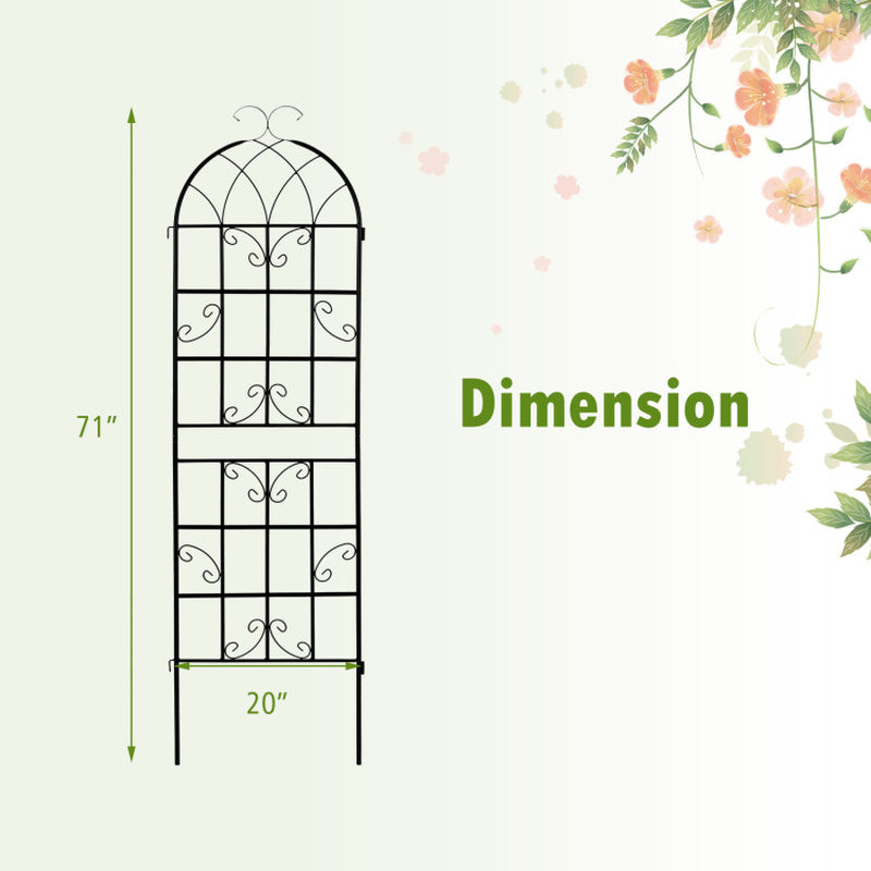 2/4 Pack 71 X 20 Inch Metal Garden Trellis for Climbing Plants