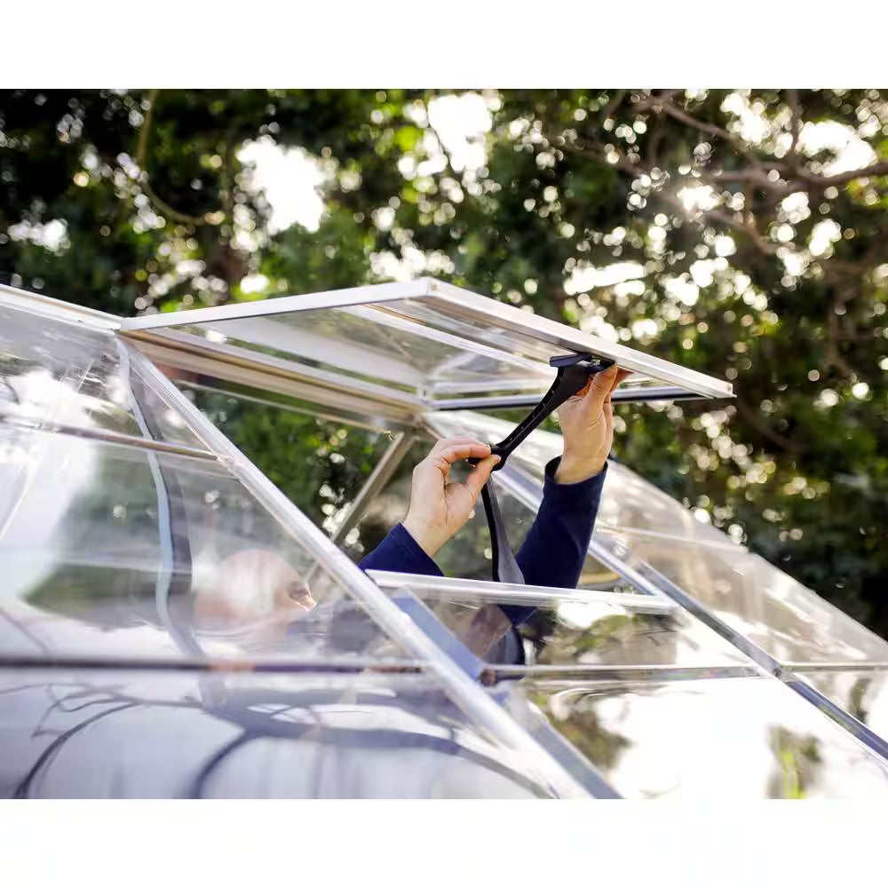 Harmony 6 Ft. X 6 Ft. Silver/Clear DIY Greenhouse Kit