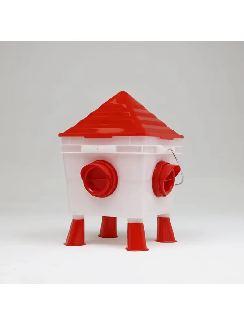 Automatic Chicken Feeder and Waterer Set , No Waste Poultry Feeding Equipment Kit , Chicken Coop Accessories
