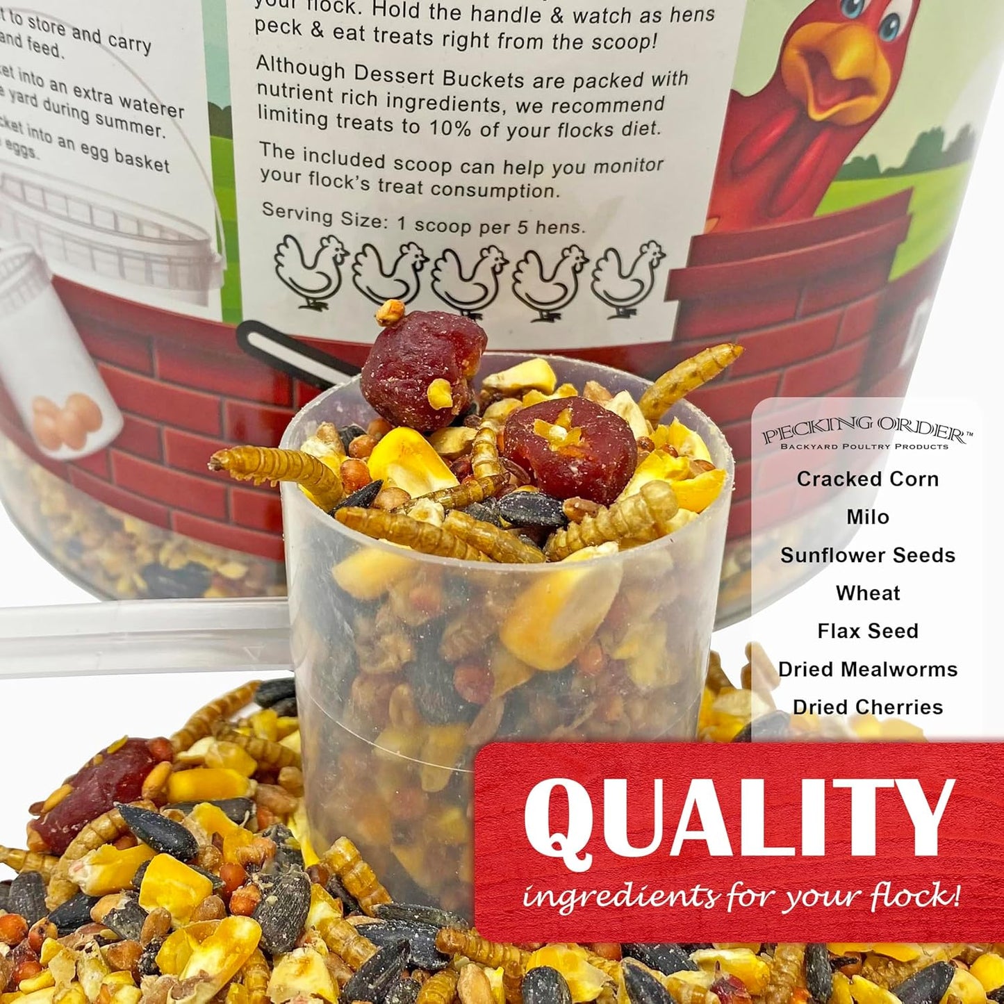 Dessert Bucket Mealworm Sprinkles - 5 LB