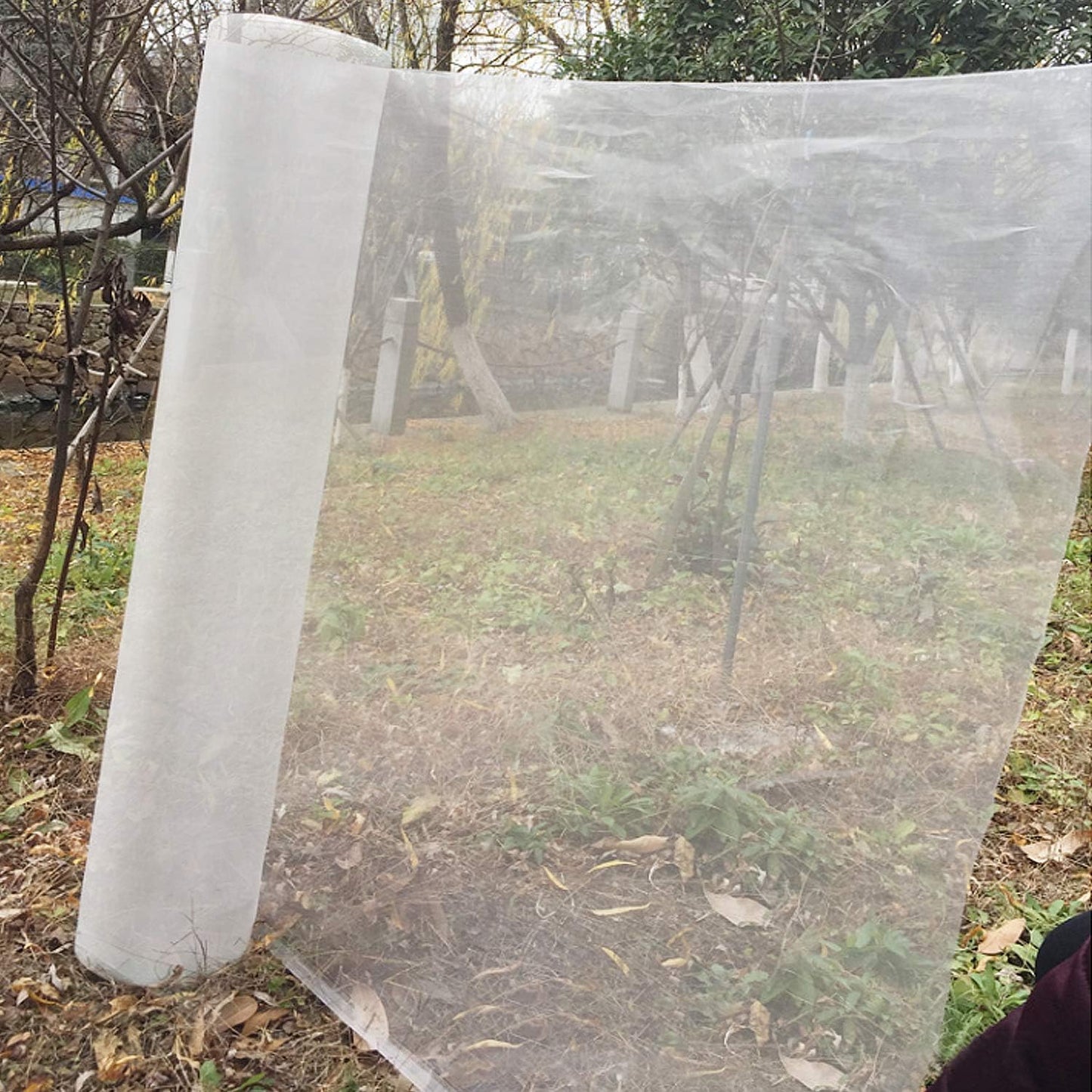 Insect Netting for Trees Cicadas, 3X16 Ft Mosquito Bug Insect Bird Net Barrier Screen, Garden White Mesh Netting for Protect Plant Fruits Flower Vegetable Raised Garden Beds