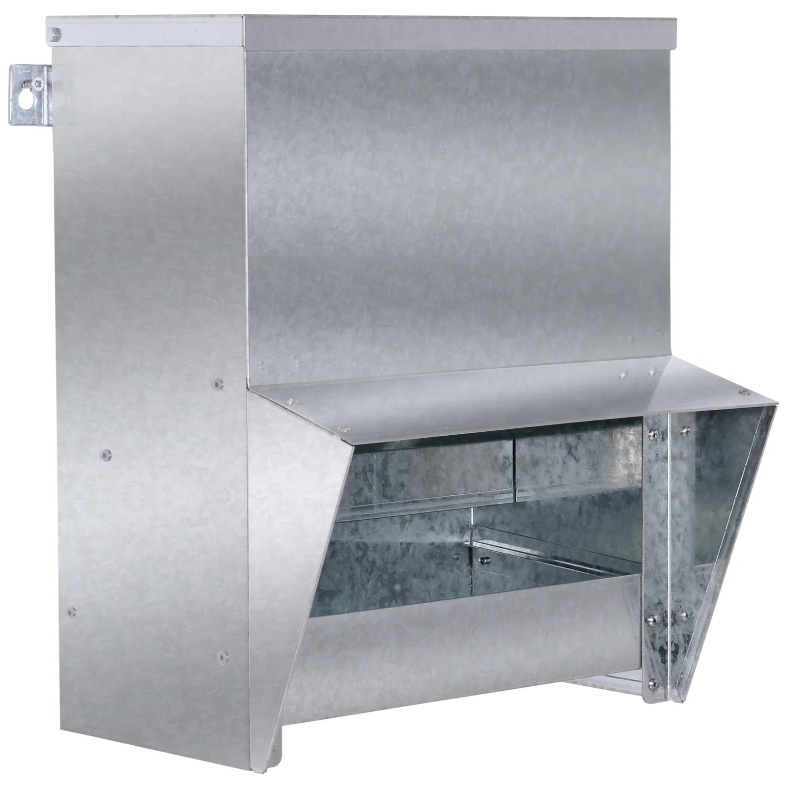 Automatic Chicken Feeder, No-Waste Poultry Feeder with Protective Lid for up to 4 Chickens, Holds 13 L of Feed