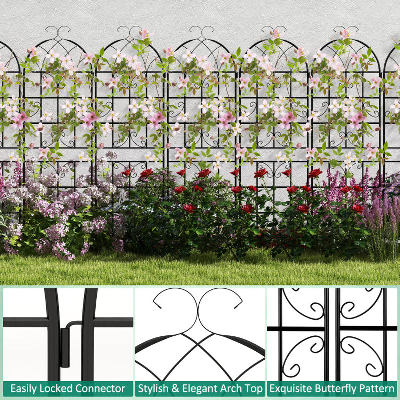 2/4 Pack 71 X 20 Inch Metal Garden Trellis for Climbing Plants