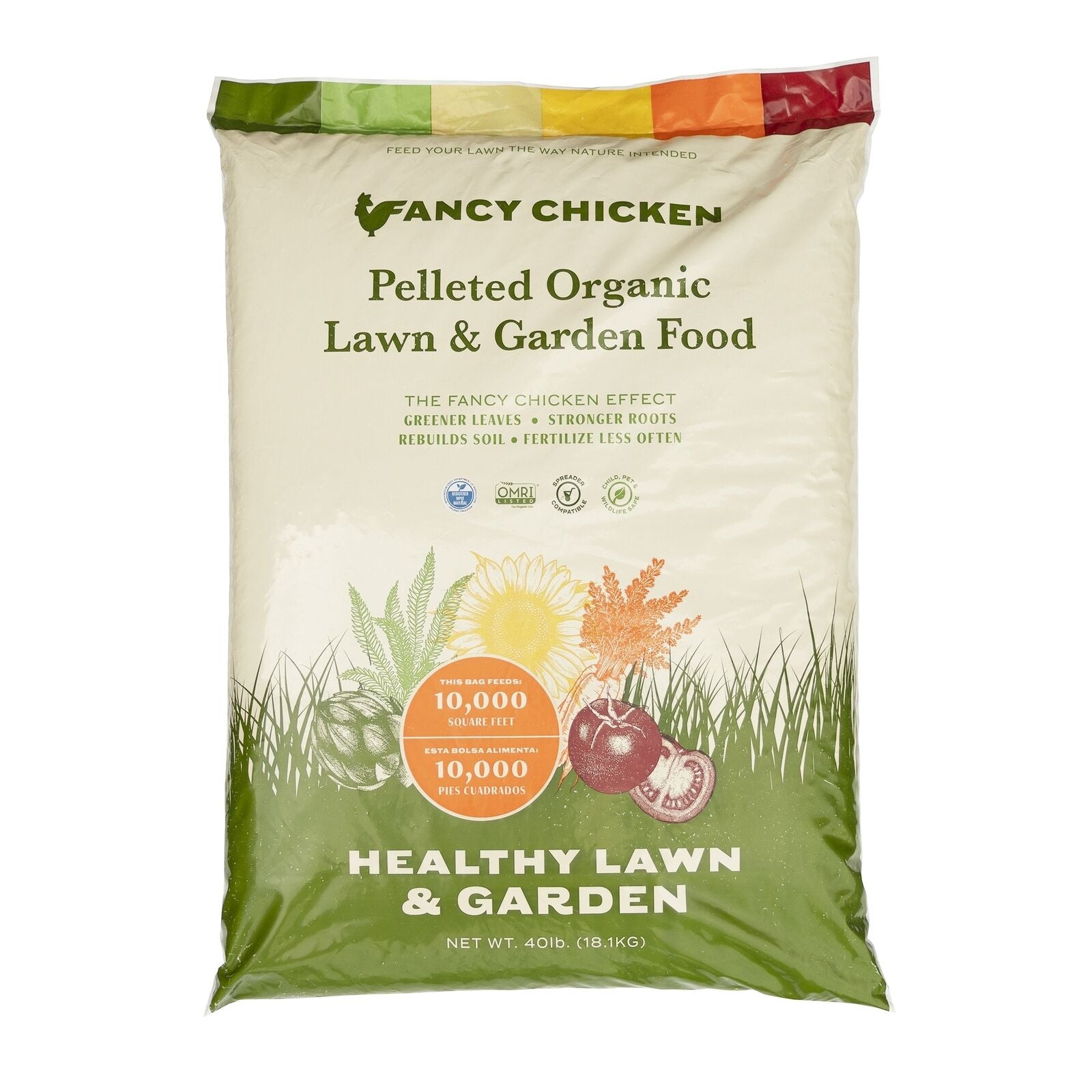 Fancy Chicken Pelleted Organic Poultry Manure Lawn & Garden Food, 40Lb