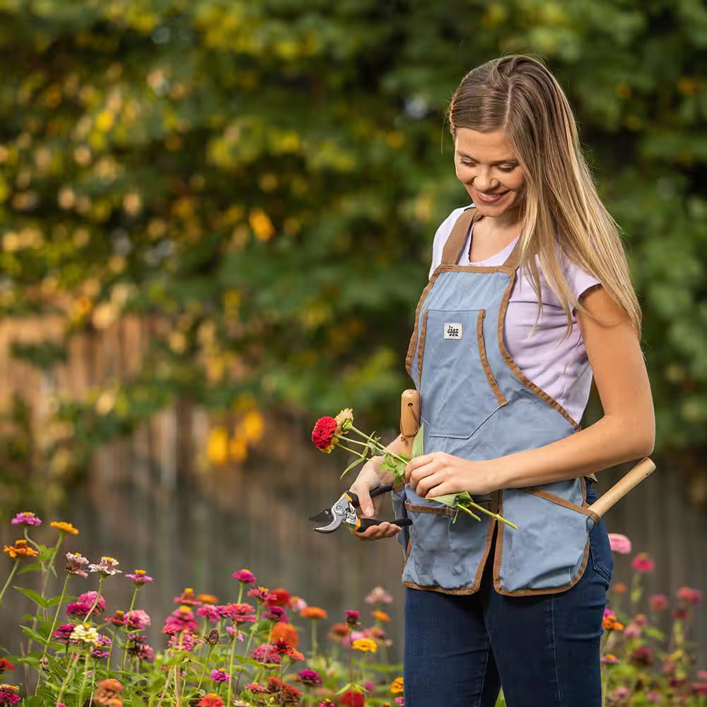 Women'S 1-Size Country Blue Canvas Gardening Bib Apron