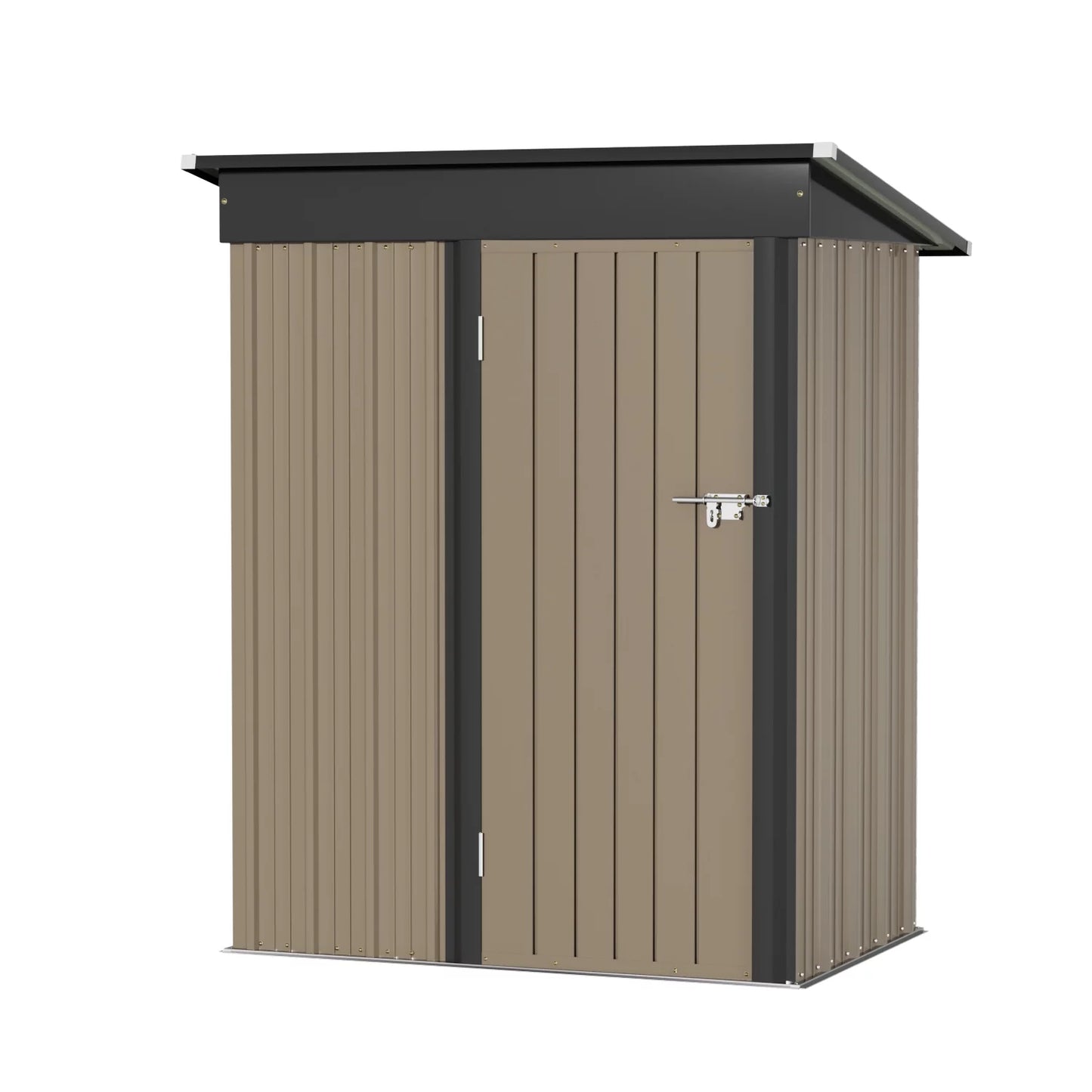 5×3 Ft.Patio Metal Shed, Lockable Garden Shed for Outdoor Backyard Patio Storage