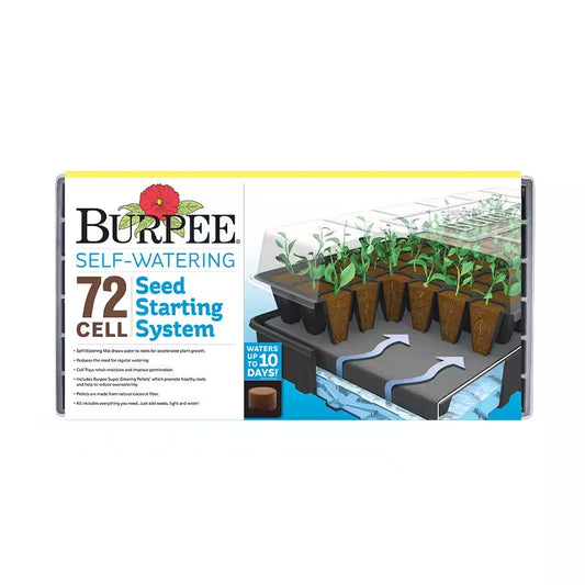 72-Cell Self-Watering Greenhouse Seed Starter Kit
