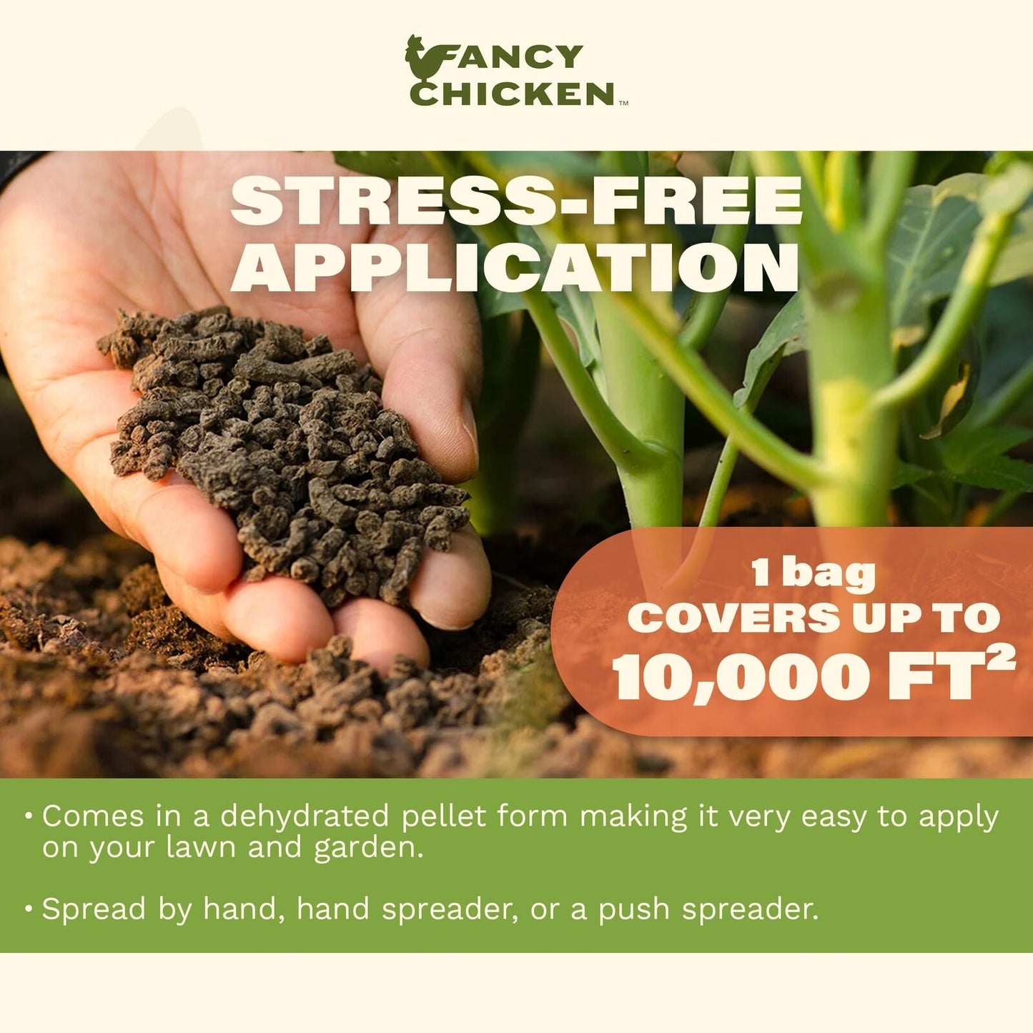 Fancy Chicken Pelleted Organic Poultry Manure Lawn & Garden Food, 40Lb