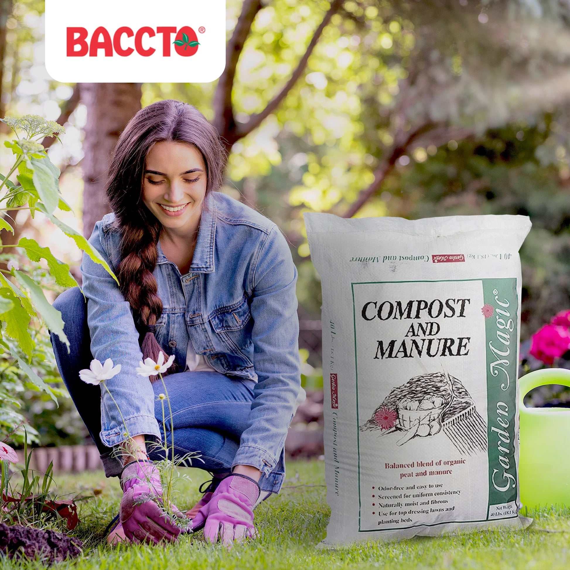5240 Garden Compost and Manure Blend, 40 Pound Bag (6 Pack)