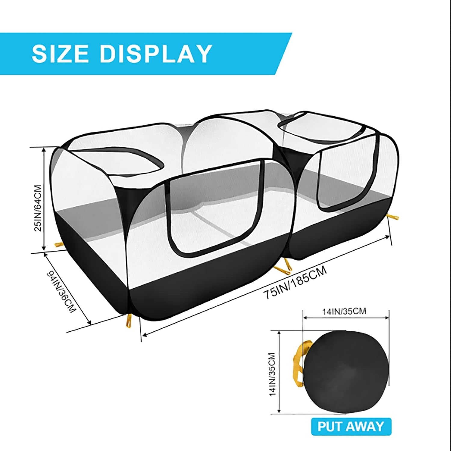 Small Animal Playpen, Foldable Outdoor Chicken Coop. Breathable Portable Small Tent, Suitable for Chicken, Rabbit and Cat Outdoor Yard