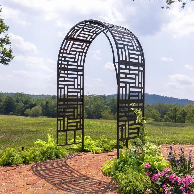 Geometric Arch Metal Garden Arbor