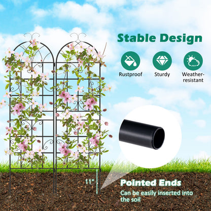 2/4 Pack 71 X 20 Inch Metal Garden Trellis for Climbing Plants