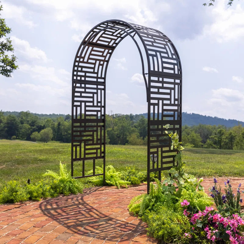 Geometric Arch Metal Garden Arbor