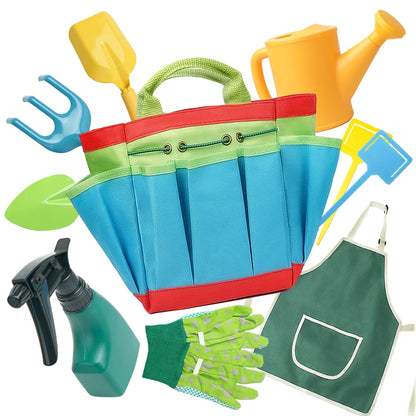 Metal and Wood Play Gardening Tools Set for Kids