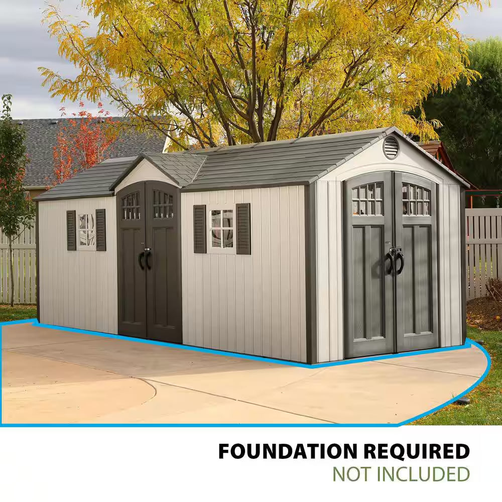 20 Ft. X 8 Ft. Resin Garden Building Shed