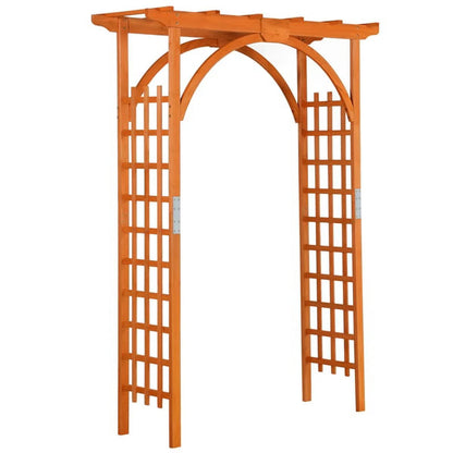7 Foot Wood Arbor Arch Trellis for Garden, Natural Wood Color