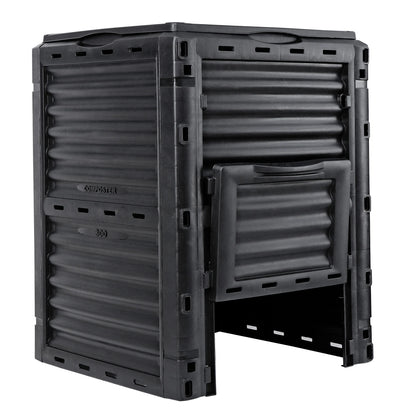 Composter Bin 80Gal (300L) Large Composting Tumbler Outdoor, Bpa-Free, Black