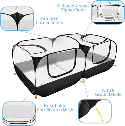 Small Animal Playpen, Foldable Outdoor Chicken Coop. Breathable Portable Small Tent, Suitable for Chicken, Rabbit and Cat Outdoor Yard