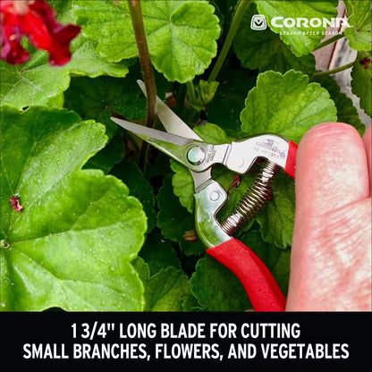 1.75 In. Pruning Shear Forged Steel Blade with Cushioned Non-Slip Grip Thinning Snip