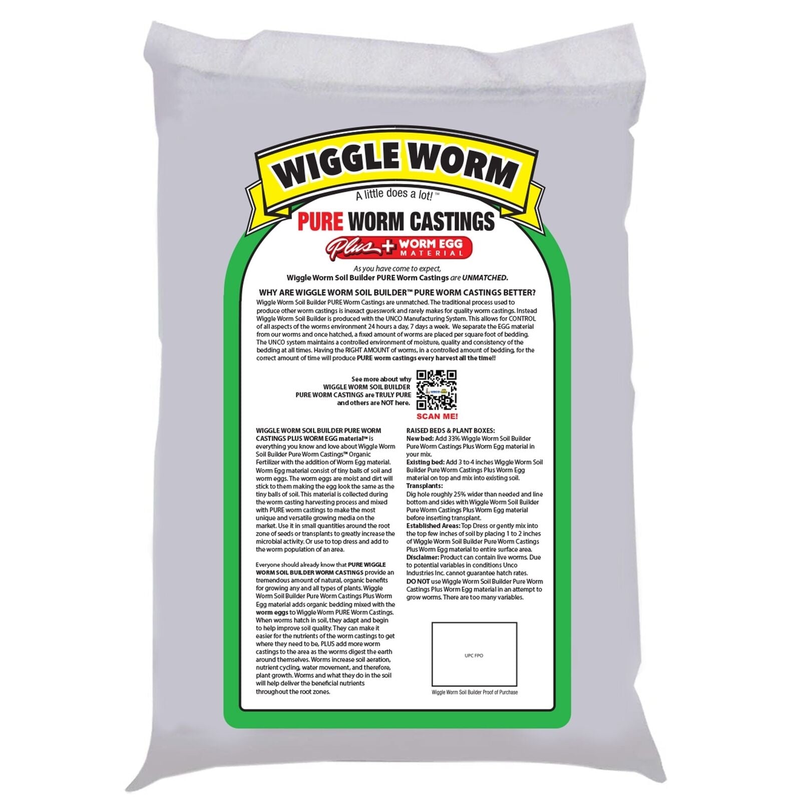 WIGGLE WORM plus Worm Egg Material Soil Fertilizer for Gardening/Plan