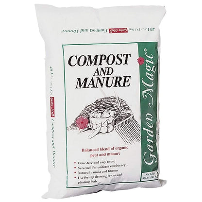 5240 Garden Compost and Manure Blend, 40 Pound Bag (6 Pack)