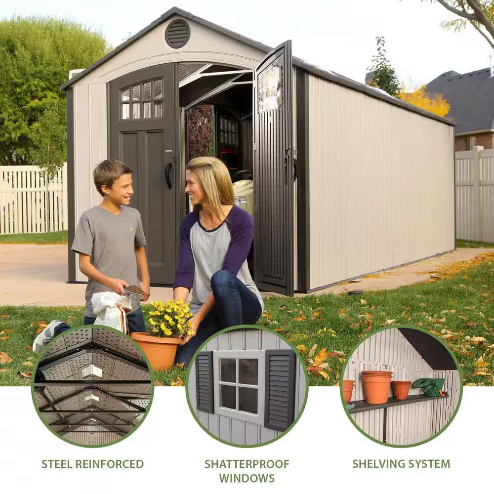 20 Ft. X 8 Ft. Resin Garden Building Shed