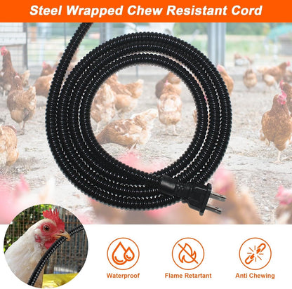 Chicken Water Heater, 13'' Heated Base for Metal Plastic Poultry Founts Waterer