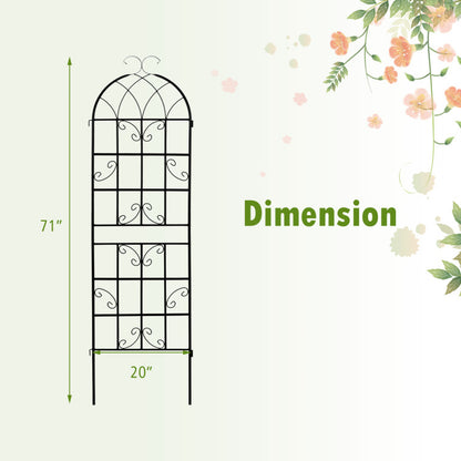 2/4 Pack 71 X 20 Inch Metal Garden Trellis for Climbing Plants