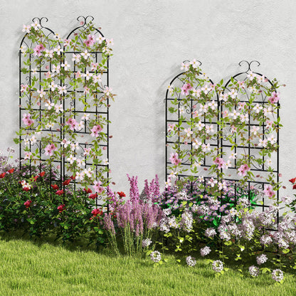 2/4 Pack 71 X 20 Inch Metal Garden Trellis for Climbing Plants