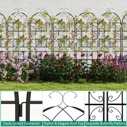 2/4 Pack 71 X 20 Inch Metal Garden Trellis for Climbing Plants