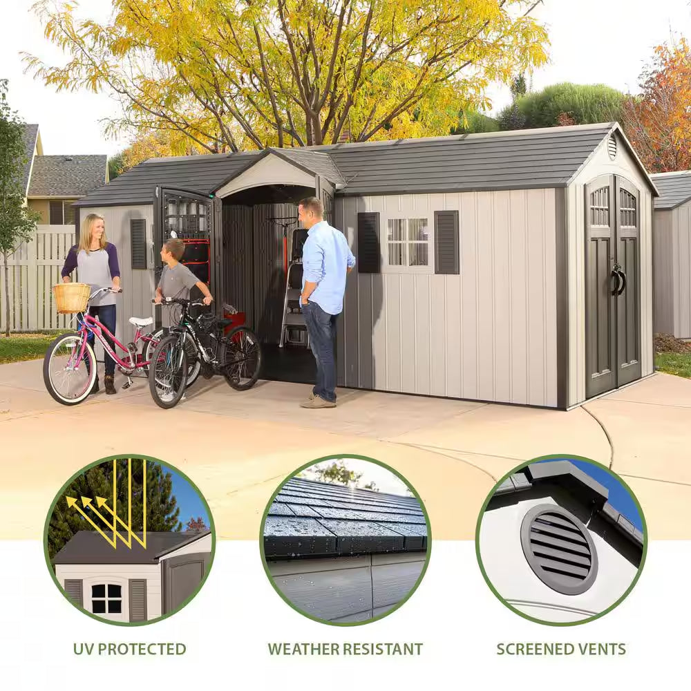20 Ft. X 8 Ft. Resin Garden Building Shed