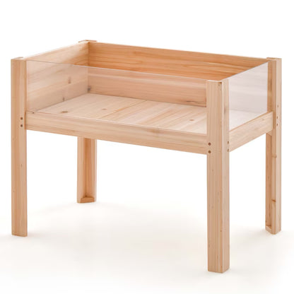 18-In W X 30-In L X 24-In H Natural Wood Raised Planter Box