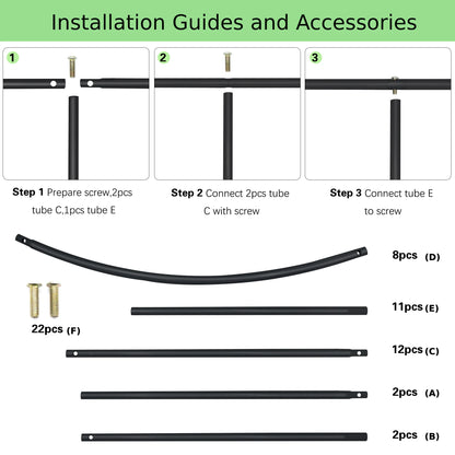 Garden Arch Metal Garden Arbor Arch Trellis for Various Climbing Plant 7.87×4.59×1.25FT Indoor Archway Wedding Party Brithday Outdoor Walkway Garden Lawn Black