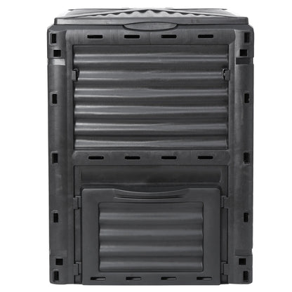 Composter Bin 80Gal (300L) Large Composting Tumbler Outdoor, Bpa-Free, Black