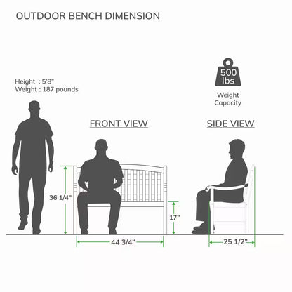 Colton Teak Wood Outdoor Bench